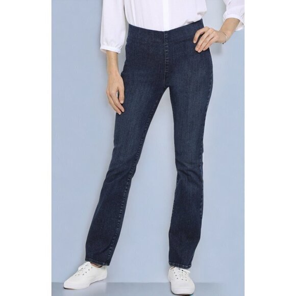 NYDJ ladies pull on slim bootcut Langley style denim blue jeans NEW size small - Picture 5 of 12